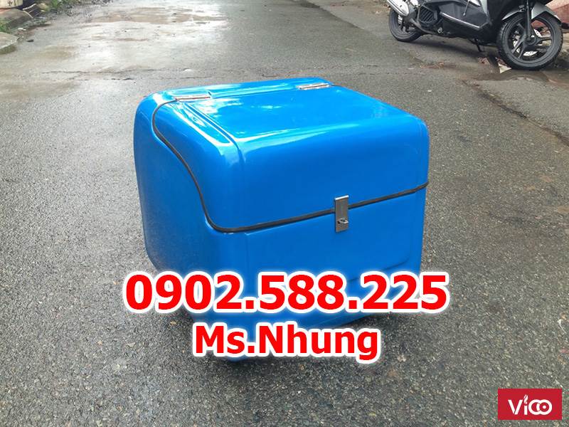 Thùng chở hàng gắn sau xe máy 50x60x52cm