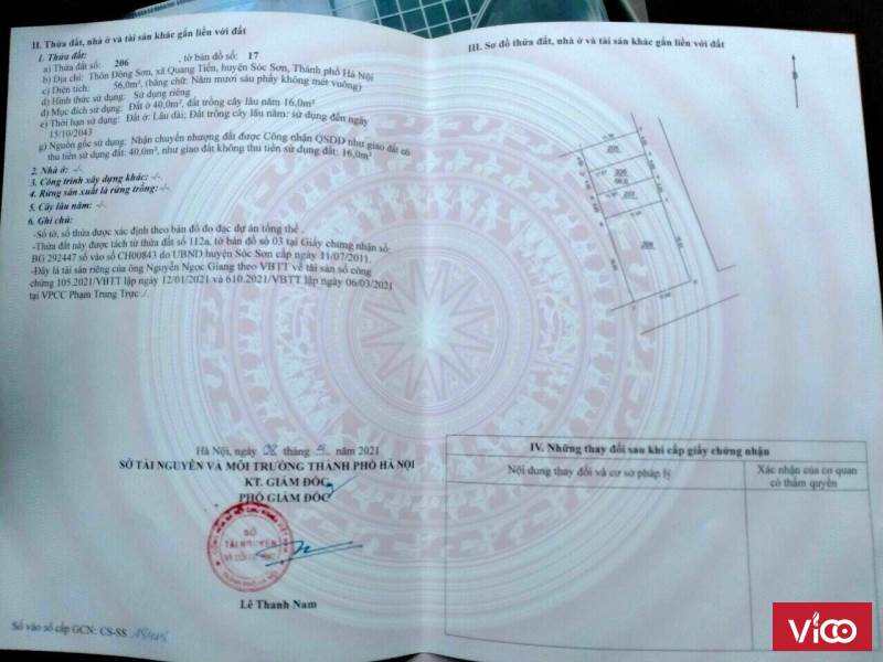 bán nhanh 56m2 sát trục chính kinh doanh Đông SơnQuang TiếnSóc Sơn. Lh 0967565363