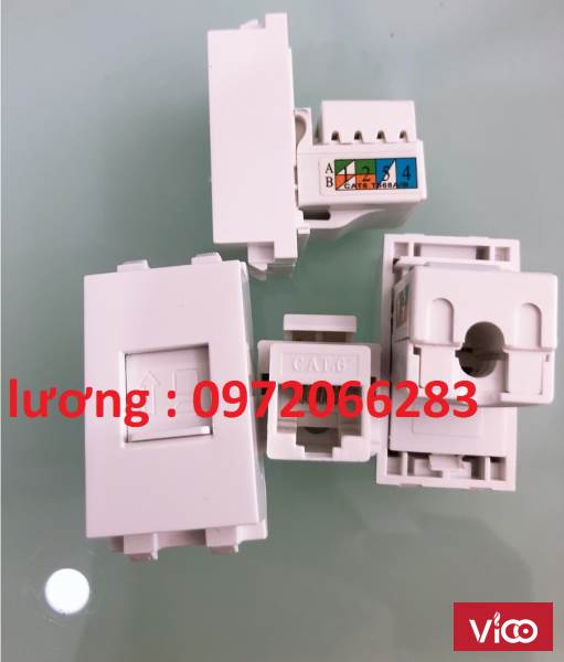 Nhân mạng RJ45 nắp âm tường, âm sàn cat5 cat6 sẵn hàng