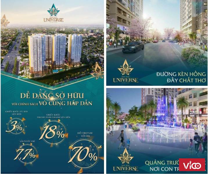 CĂN HỘ CAO CẤP CHỈ TỪ 2.231tỷ 2pn 2wc thanh toán 334triệu ký HĐ BIÊN HOÀ UNIVERSE COMPLEX