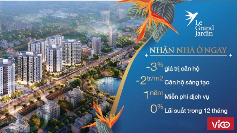 Chỉ 3,3 tỷ sở hữu ngay căn góc 3 ngủ, 97m2 tại Le Grand Jardin KĐT Sài Đồng