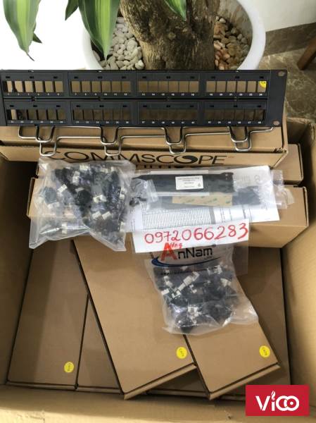 Thanh đấu nối Patch panel 48 port Cat6 COMMSCOPE mã PN 13750152