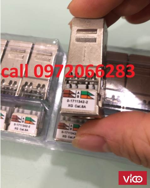 Ổ cắm mạng Commscope AMP XG Cat6A Modular Jack 17113422/ 2153001 10G