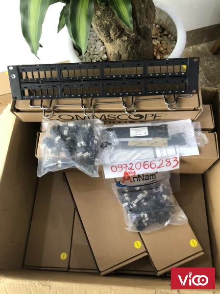 Thanh đấu nối Patch panel 48 port Cat6 COMMSCOPE mã PN 13750152