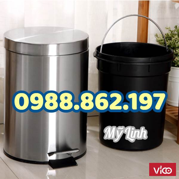 Thùng rác inox tròn, thùng rác inox vuông
