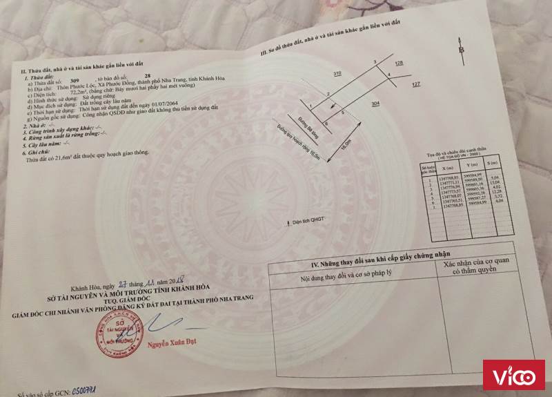 Bán đất Xã Phước Đồng, Nha Trang, Khánh Hòa.