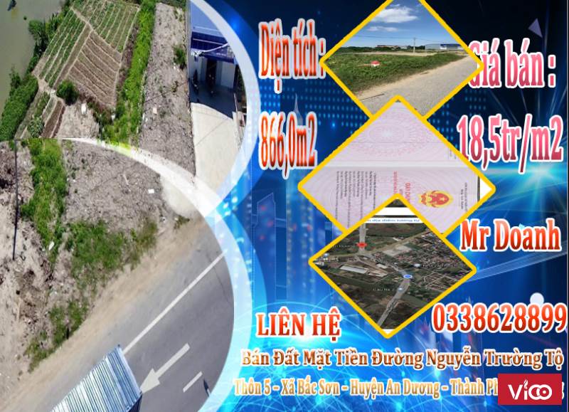 Chính Chủ Cần Bán Đất Mặt Tiền Đường Nguyễn Trường Tộ Thôn 5 Xã Bắc Sơn