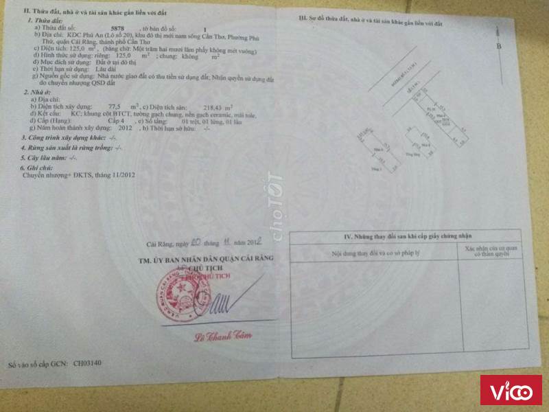 Chính chủ cần bán nhà 1 trệt 1 lửng 1 lầu khu vực Cái Răng Cần Thơ