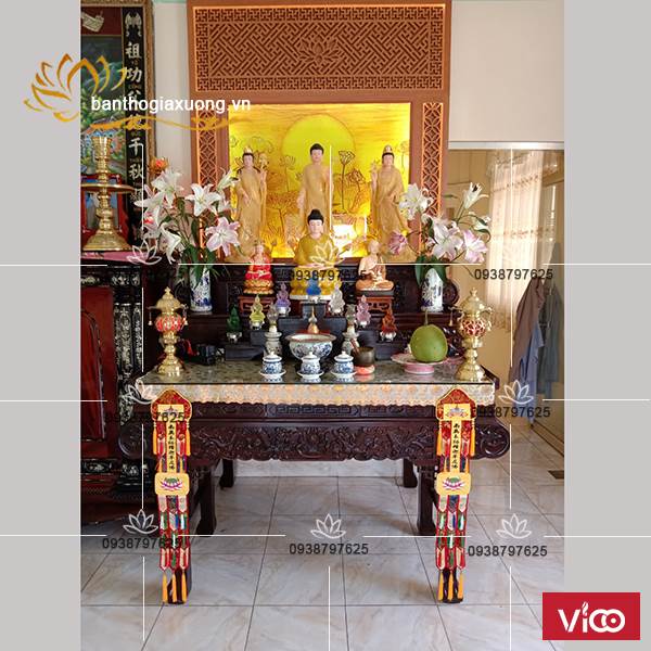 Cách bài trí bàn thờ gia tiên Mẫu bàn thờ đẹp quận 12