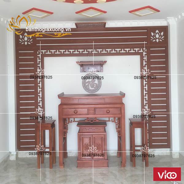 Cách bài trí bàn thờ gia tiên Mẫu bàn thờ đẹp quận 12