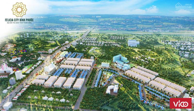 Bán đất dự án Felicia City Bình Phước giá 350tr/nền. Ngân hàng hỗ trợ 50%