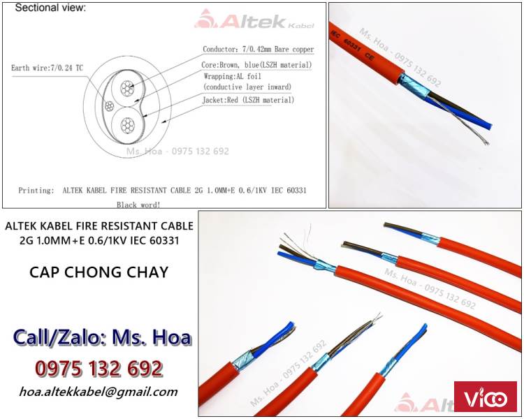 Cáp chống cháy thương hiệu Altek Kabel bao giá toàn thị trường