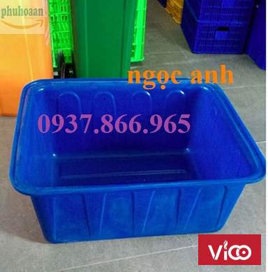 Thùng nhựa dung tích lớn nuôi cá koi, thùng nhựa hình chữ nhật đựng hóa chất