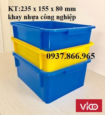 Khay nhựa phân loại dụng cụ cơ khí, khay nhựa A3, thùng nhựa đặc, khay nhua A4