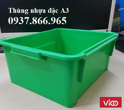 Khay nhựa phân loại dụng cụ cơ khí, khay nhựa A3, thùng nhựa đặc, khay nhua A4