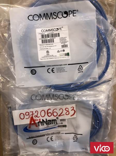 Dây nhảy patch cord Cat6 U/UTP, RJ45, 4 Pair, NonPlenum, Blue, 17FT