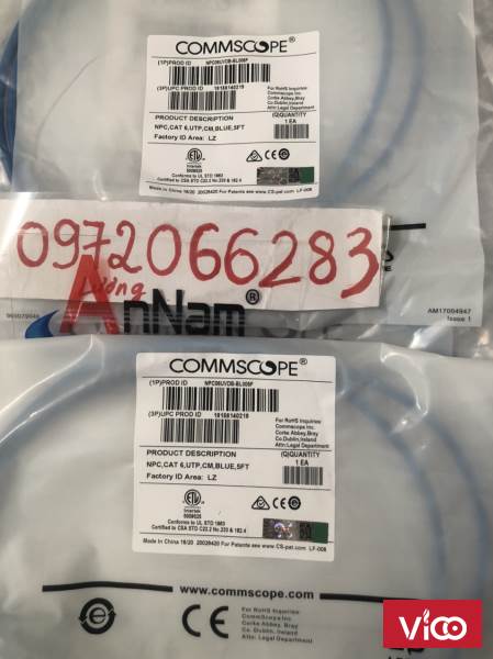 Dây nhảy patch cord Cat6 U/UTP, RJ45, 4 Pair, NonPlenum, Blue, 4FT