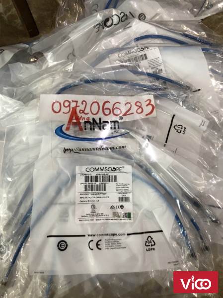 Dây nhảy patch cord Cat6 U/UTP, RJ45, 4 Pair, NonPlenum, Blue, 2FT