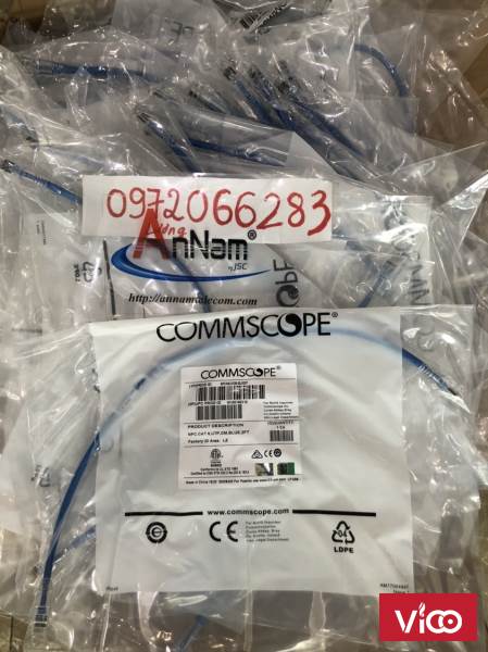 Dây nhảy patch cord Cat6 U/UTP, RJ45, 4 Pair, NonPlenum, Blue, 2FT