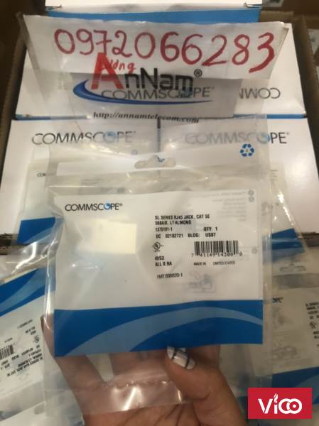 Commscope Netconnect Category 5E Modular Jack, Unshielded, RJ45, SL, T568A Ổ mạng cat5 113751911