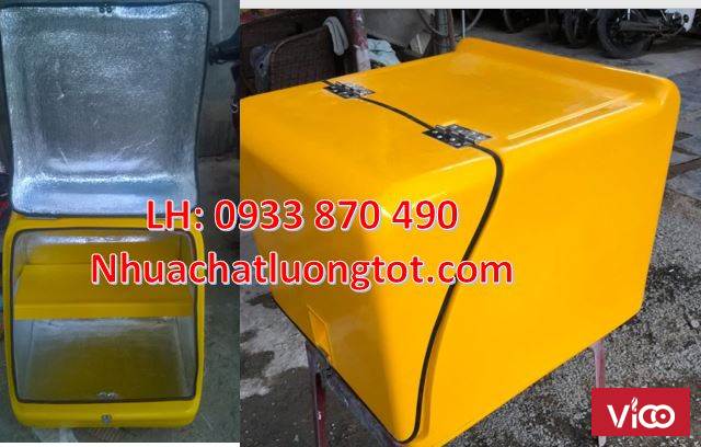 Thùng ship hàng ăn nhanh, thùng giao hàng giữ nhiệt, thùng giao hàng bằng xe máy giá rẻ