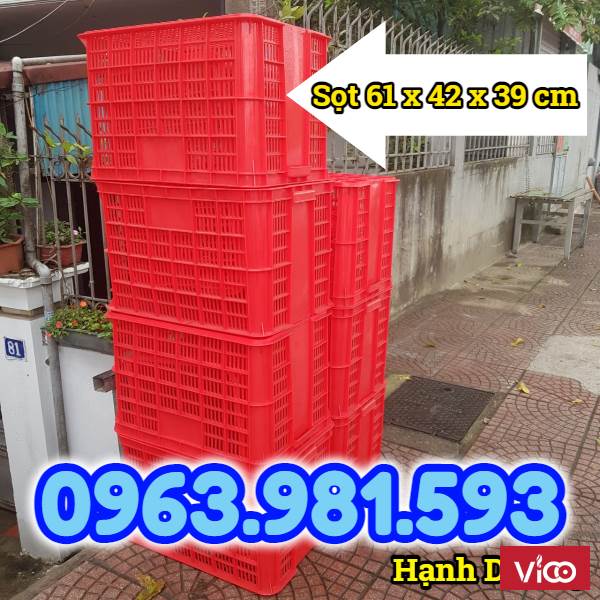 Sọt nhựa 3T9, sọt nhựa đựng trái cây