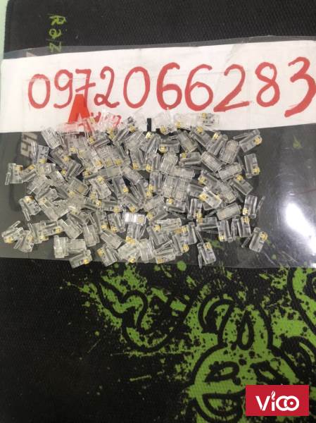 Hạt đầu bấm RJ9 Cat3 AMP/Commscope 4p4cHạt điện thoại