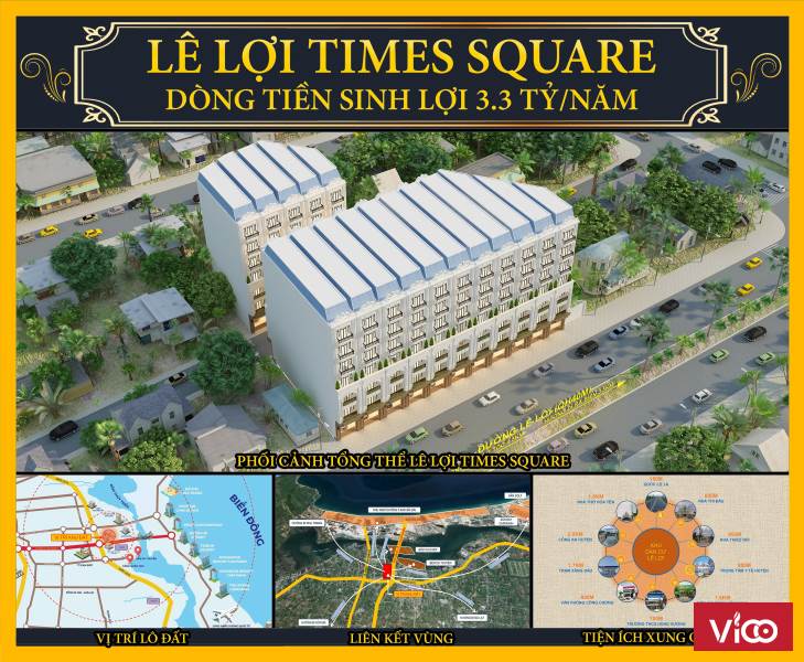 Sinh lời 16.5tr/m2 lên gấp 45 lần với sản phẩm Lê Lợi Time SquareCam Lâm thế nào