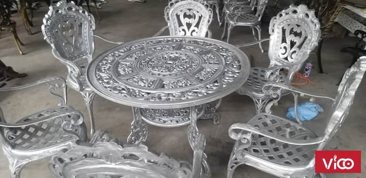 bàn ghế nhôm đúc sân vườn giá rẻ Hà Nội