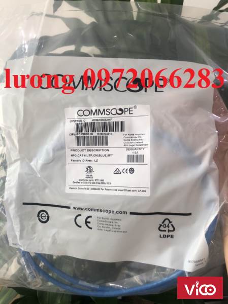Dây nhảy patch cord 1.5m Cat6 Blue (NPC06UVDBBL005F) commscope