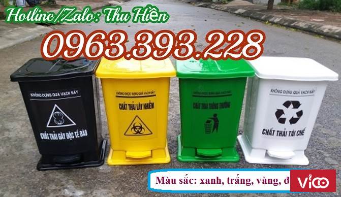 Thùng rác y tế đạp chân giá rẻ, chuyên cung cấp thùng rác y tế, thùng rác y tế tại Hà Nội