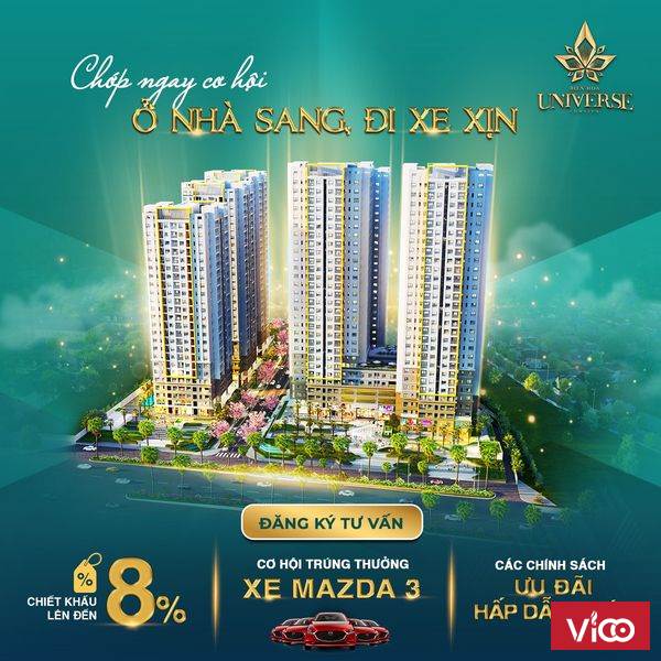 SIÊU CHIẾT KHẤU CĂN HỘ BIÊN HÒA UNIVERSE GIẢM NGAY 840 TRIỆU HOÀN LẠI 5% TỔNG TIỀN