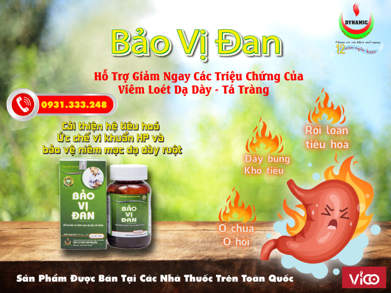 BẢO VỊ ĐAN HỖ TRỢ BẢO VỆ NIÊM MẠC DẠ DÀY, TÁ TRÀNG