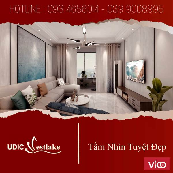 CĂN HỘ DUPLEX PENTHOUSE DỰ ÁN UDIC WESTLAKE TÂY HỒ GIÁ 6.9 TỶ.