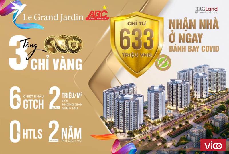 LE GRAND JARDIN ƯU ĐÃI TẶNG VÀNG, 6% GTCH