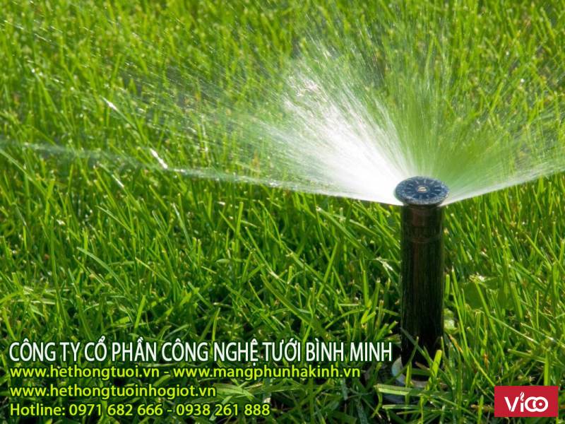 Tưới cảnh quan Hunter Mỹ, tưới cảnh quan sân vườn, hệ thống tưới cỏ Mỹ, vòi phun tưới bán kính lớn