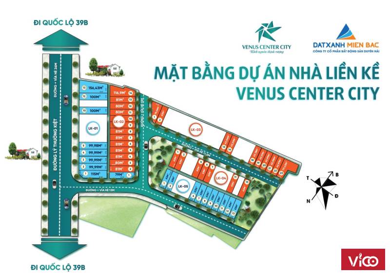 Bán đất nền dự án nhà ở liền kề venus center city