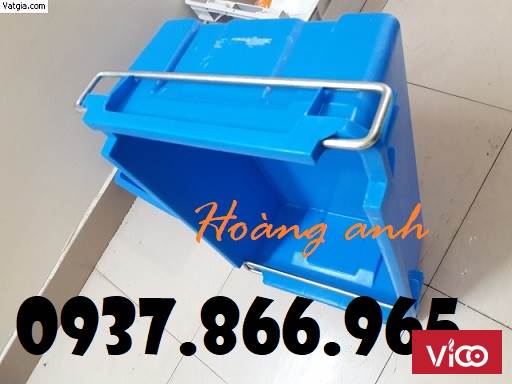 Sọt nhựa quai sắt, khay nhựa A2, giá khay nhựa, thùng nhựa quai sắt tại Bắc Ninh