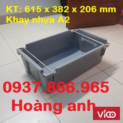 Sọt nhựa quai sắt, khay nhựa A2, giá khay nhựa, thùng nhựa quai sắt tại Bắc Ninh
