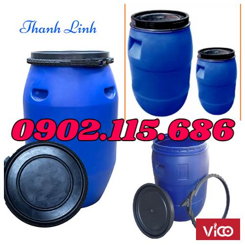 Thùng phuy nhựa, thùng phuy nhựa 100 lít cũ,