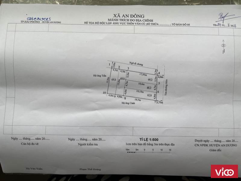 Chính chủ bán 5 lô mặt đường Văn Cú