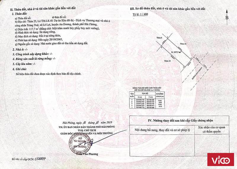 Thửa đất số 25 lô TM.LK01 Tràng Duệ