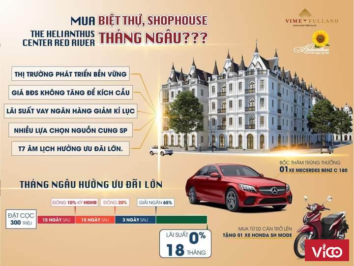 Dự án Helianthus Center Red River Cổ Dương Tiên Dương Đông Anh, dự án Vimefulland Đông Anh