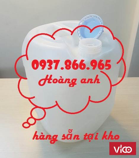 Địa chỉ uy tín cung cấp can nhựa đựng hóa chất, can nhựa 20l, can nhựa 20 vuông màu trắng