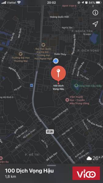 Phòng Studio Dịch Vọng Hậu mặt đường không ngõ ngách