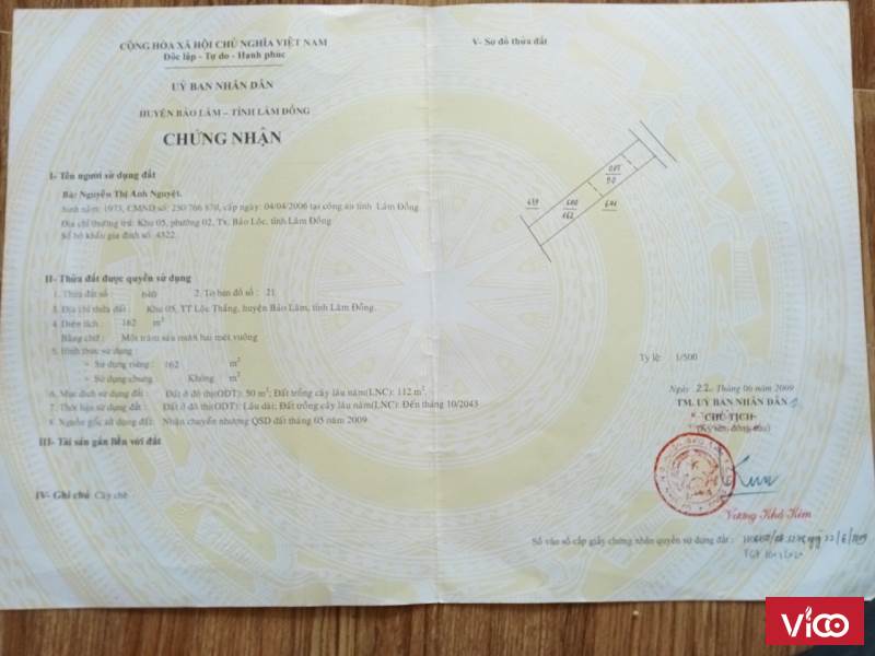 Cần Bán Lô Đất Hẻm 322 Hàm Nghi, Bảo Lâm, Bảo Lôc.