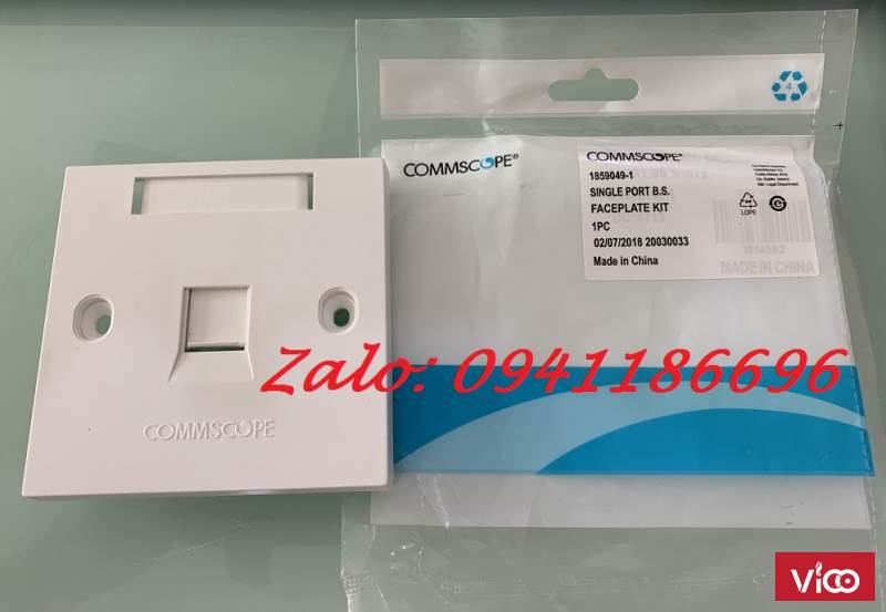 Sẵn số lượng Faceplate Mặt nạ outlet Commscope/AMP hình vuông hình chữ nhật