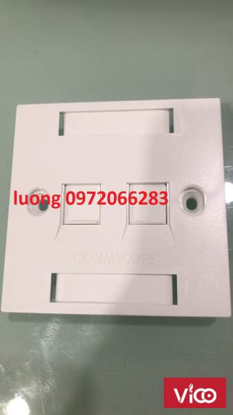 Mặt 2 Port Wallplate AMP Face Plate 18590501 mặt nạ vuông