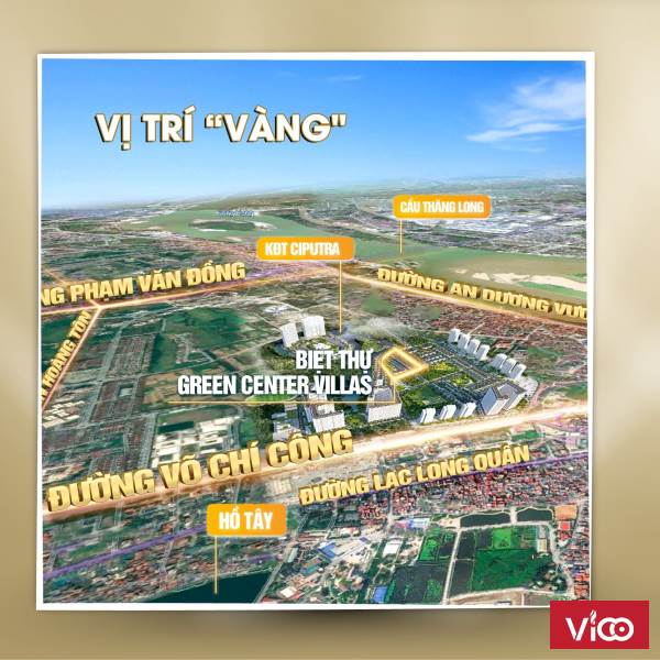 Sản phẩm biệt thự Green Center Villas thuộc thương hiệu BĐS Vimefulland của Tập đoàn Vimedimex