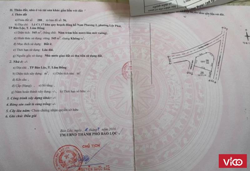 Bán đất 3 mặt tiền KQH Đông Hồ Nam Phương 2, Lộc Phát, Bảo Lộc, Lâm Đồng